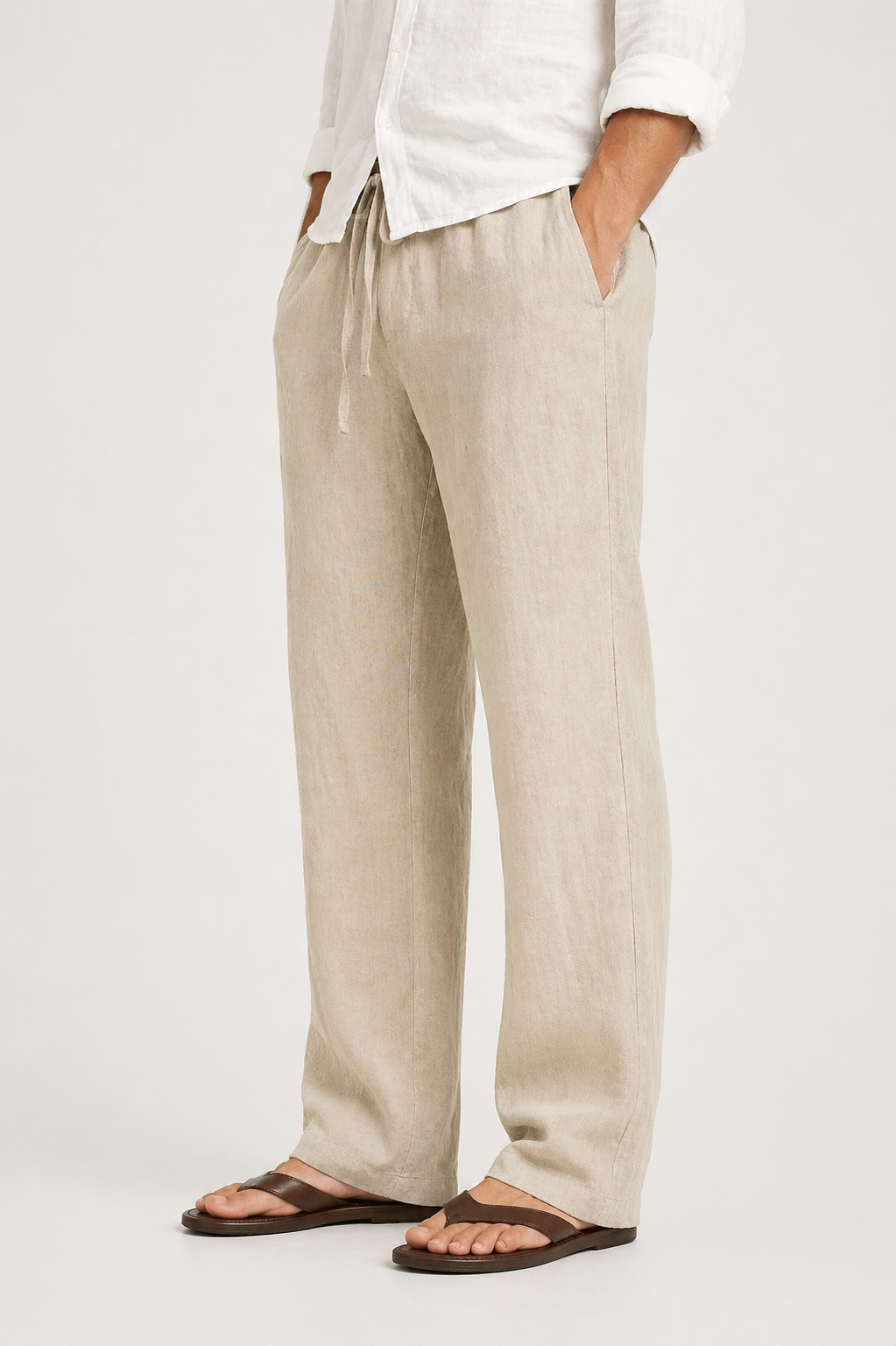 Pantalon Celvin | Effet lin, coupe comfort ample pour hommes 4