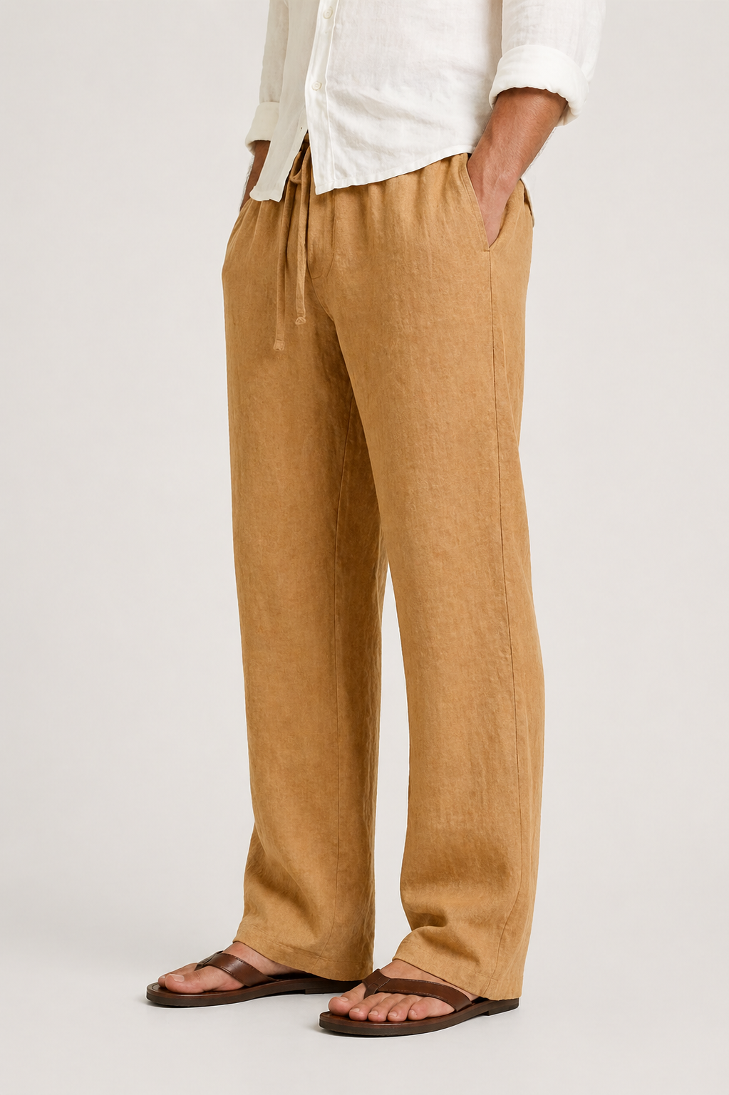 Pantalon Celvin | Effet lin, coupe comfort ample pour hommes 5