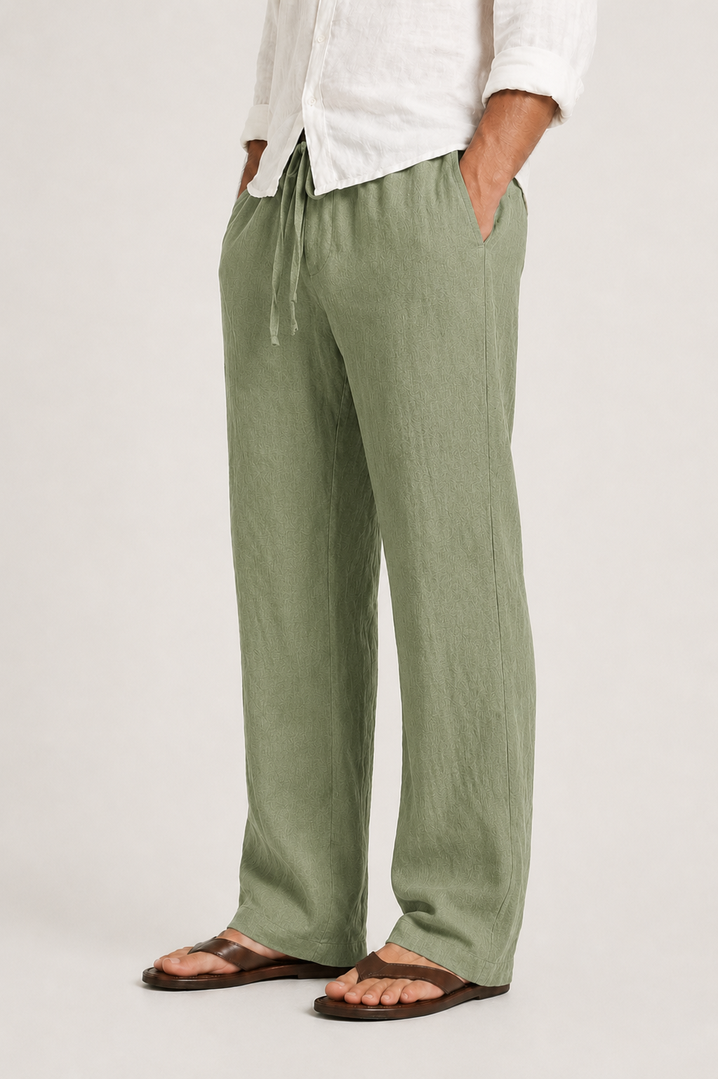 Pantalon Celvin | Lin léger, coupe droite pour hommes 0