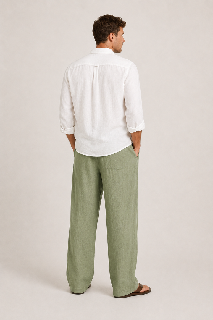 Pantalon Celvin | Lin léger, coupe droite pour hommes 2
