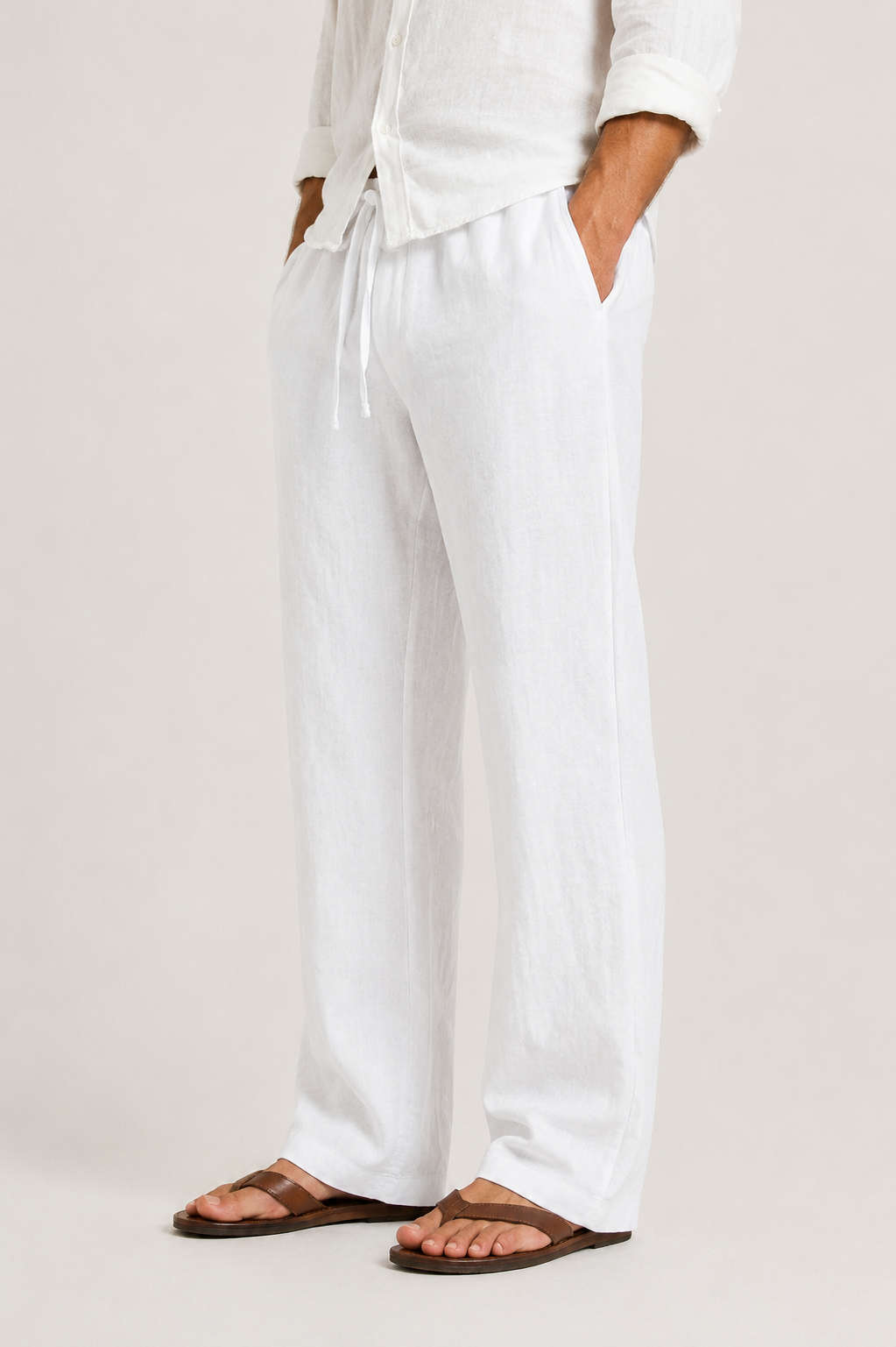 Pantalon Celvin | Lin léger, coupe droite pour hommes 3