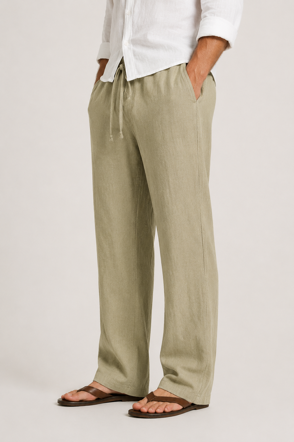 Pantalon Celvin | Lin léger, coupe droite pour hommes 4