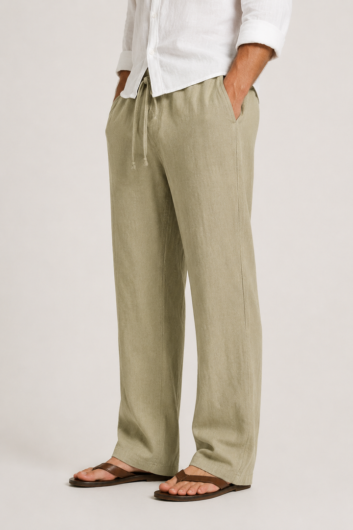 Pantalon Celvin | Lin léger, coupe droite pour hommes 4