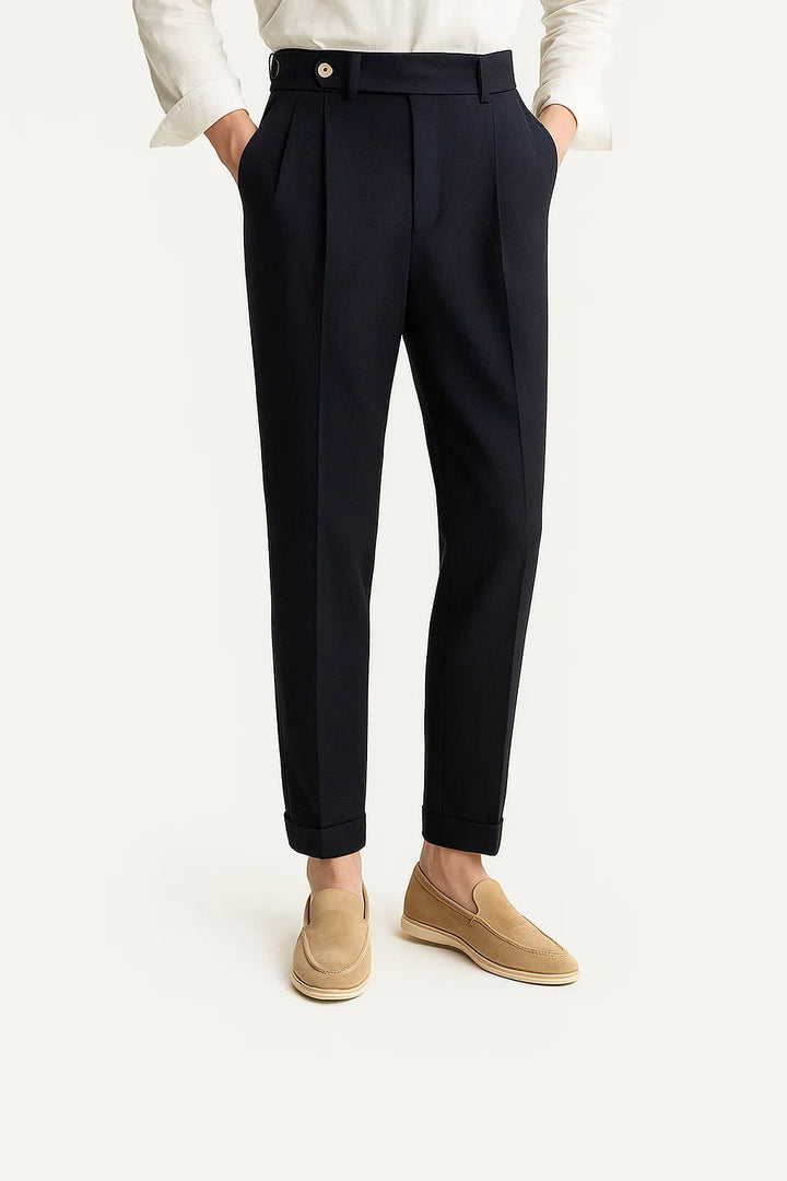 Pantalon Celvio | Pantalon Chino Homme Slim, Plis Frontaux Élégants 0