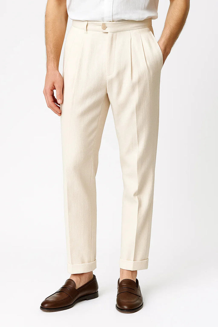 Pantalon Celvio | Pantalon Chino Homme Slim, Plis Frontaux Élégants 4