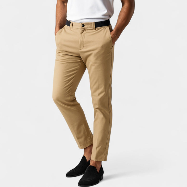 Pantalon Chino Célian | Coton Stretch, Coupe Ajustée Homme 0