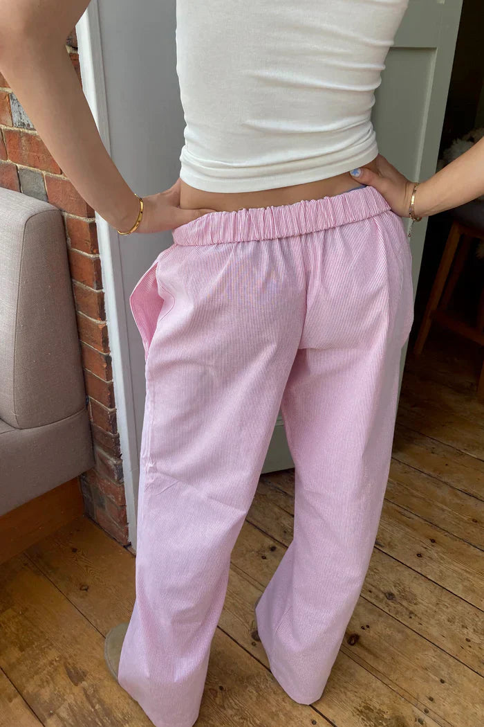 Pantalon Décontracté Rayé pour Femme | Coton Léger, Coupe Ample 2