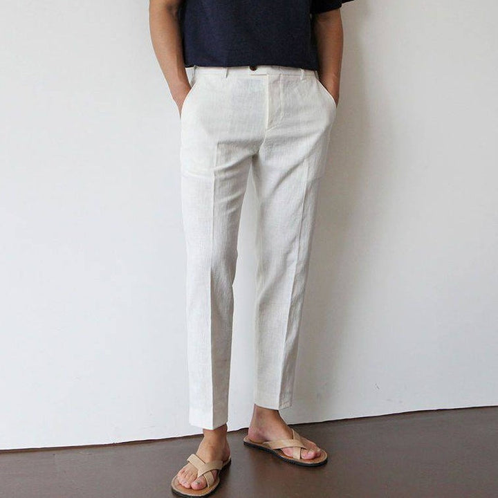 Pantalon Droit Hugo | Coupe Classique, Poches Latérales en Coton 0