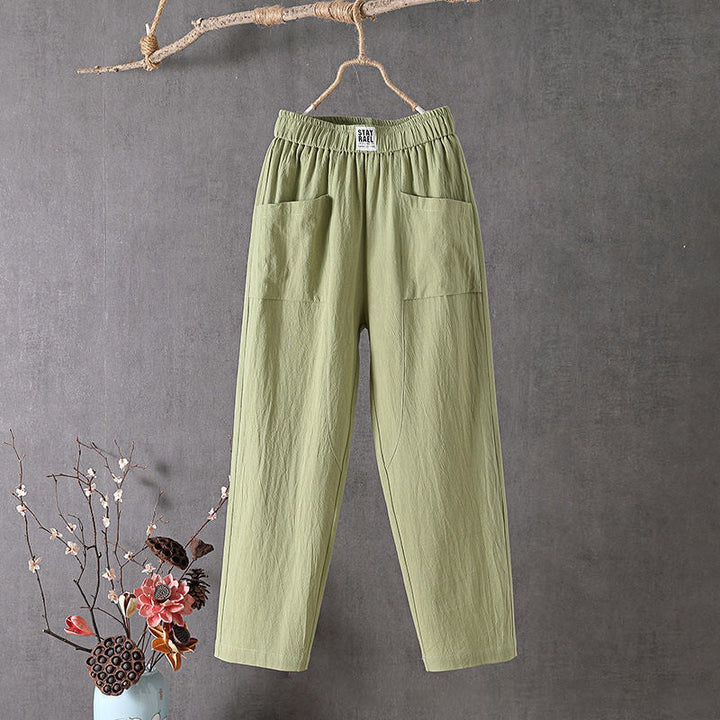 Pantalon Femme Mira | Mélange Coton et Chanvre, Taille Élastique 0