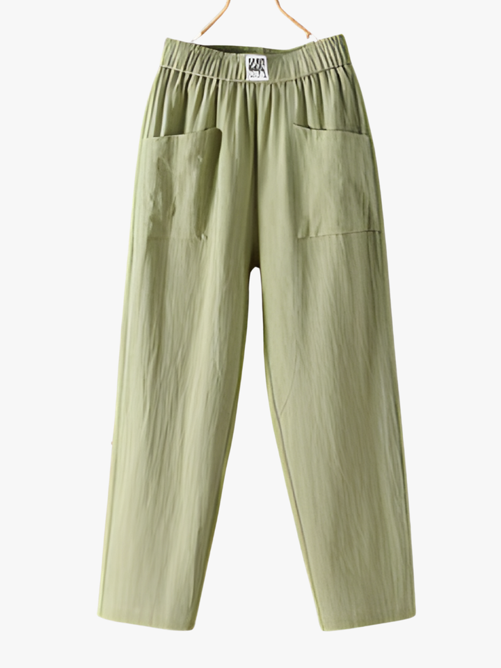 Pantalon Femme Mira | Mélange Coton et Chanvre, Taille Élastique 1