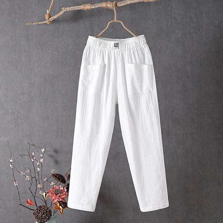 Pantalon Femme Mira | Mélange Coton et Chanvre, Taille Élastique 2