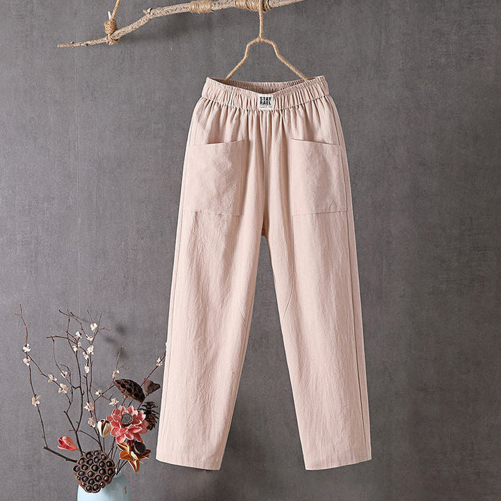 Pantalon Femme Mira | Mélange Coton et Chanvre, Taille Élastique 3