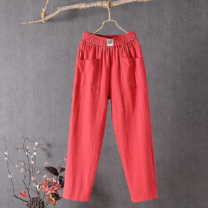 Pantalon Femme Mira | Mélange Coton et Chanvre, Taille Élastique 5