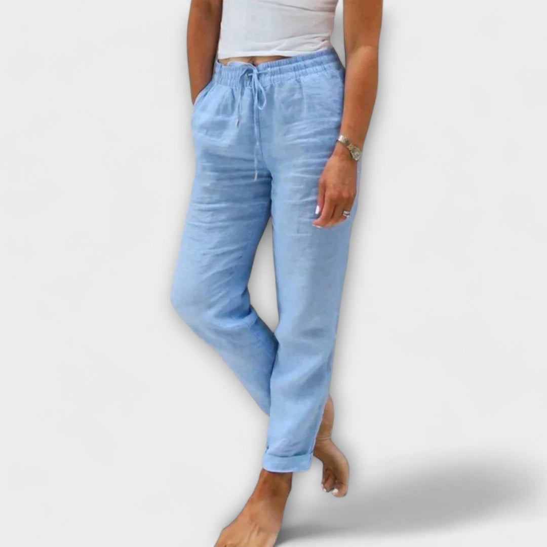 Pantalon Fluide Femme Stella | Lin Respirant, Coupe Ample Estivale 1