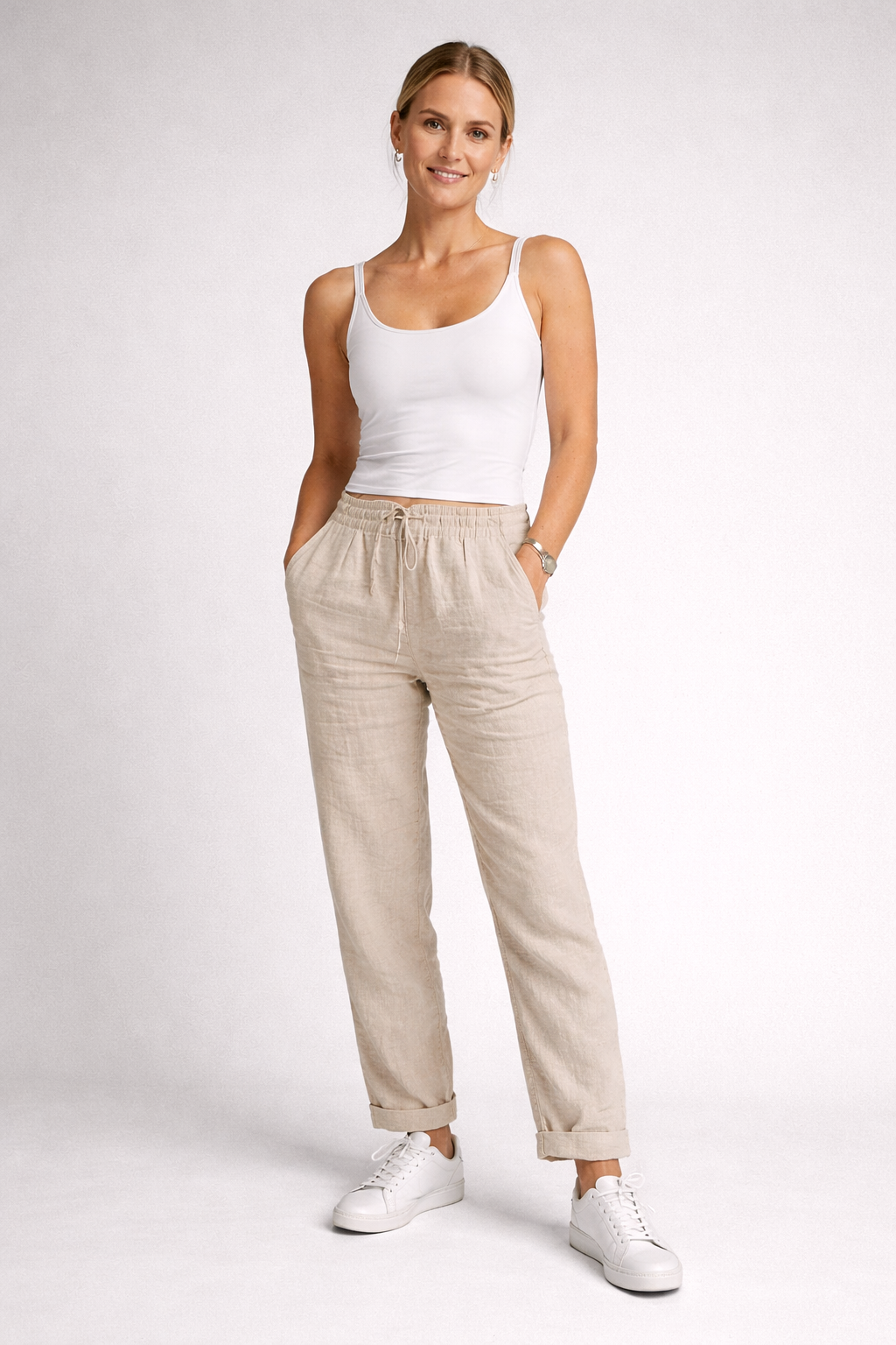 Pantalon Fluide Lila | Lin Léger et Respirant, Coupe Ample
