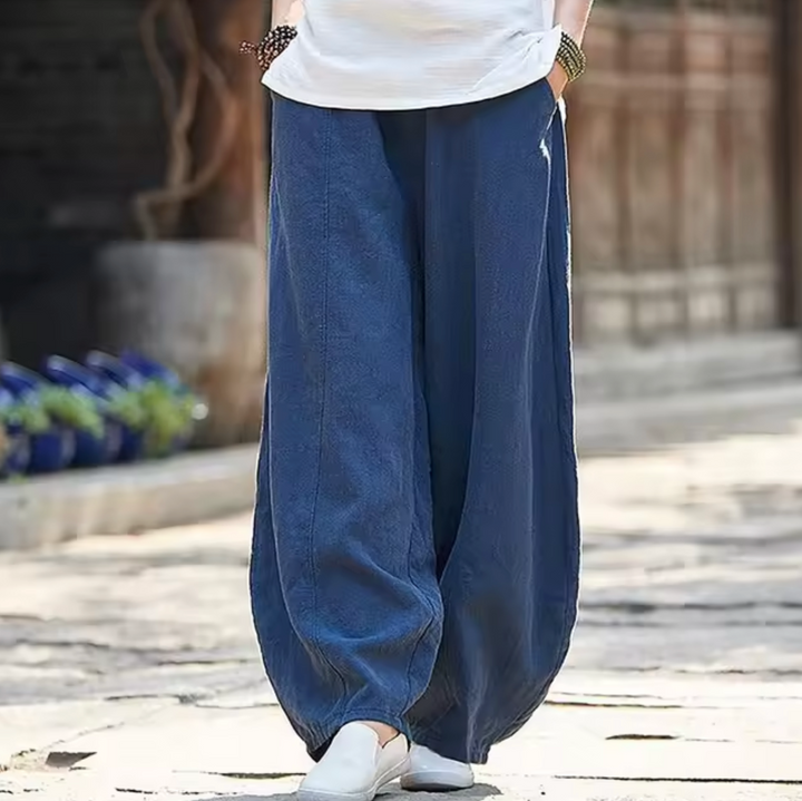 Pantalon Fluide Liora | Lin et Coton, Coupe Large Élégante 2