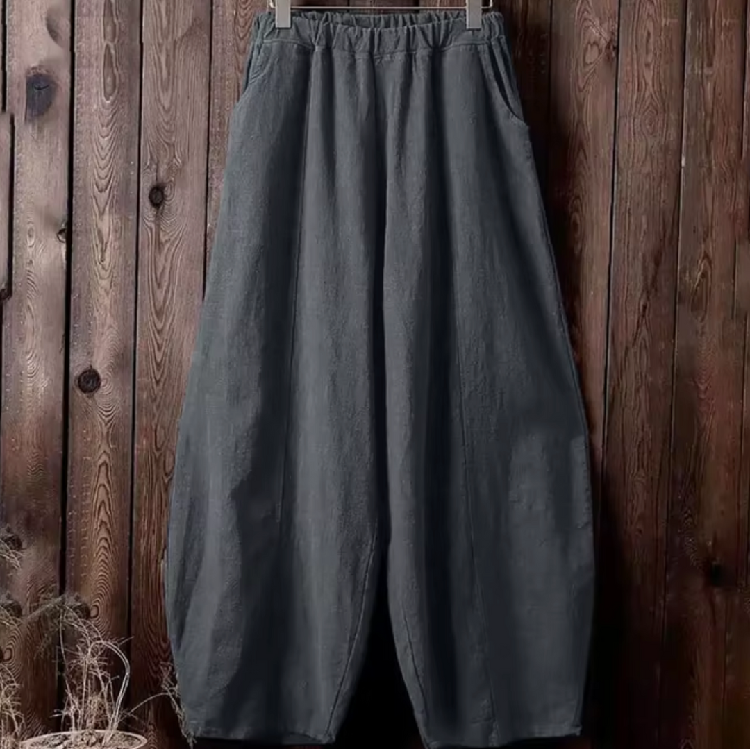 Pantalon Fluide Liora | Lin et Coton, Coupe Large Élégante 3