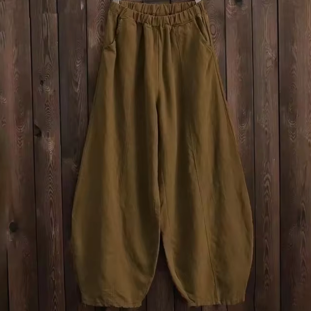Pantalon Fluide Liora | Lin et Coton, Coupe Large Élégante 5