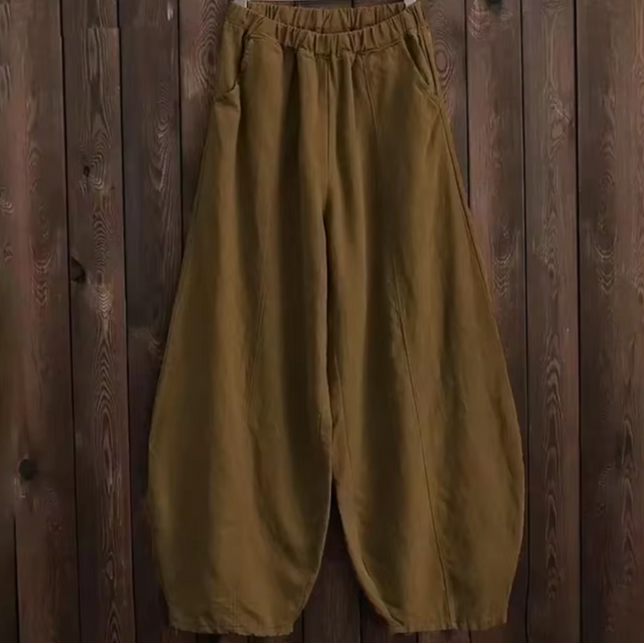 Pantalon Fluide Liora | Lin et Coton, Coupe Large Élégante 5