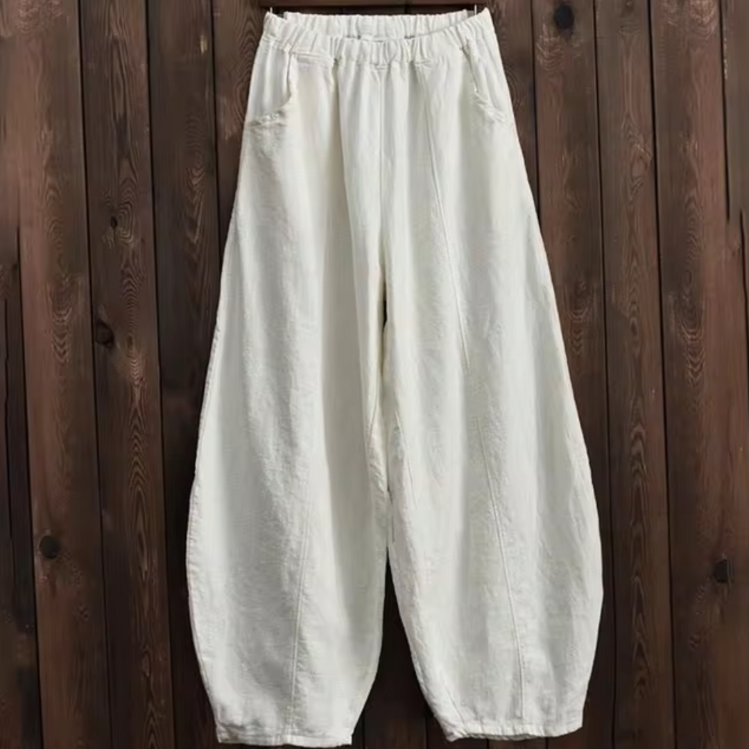 Pantalon Fluide Liora | Lin et Coton, Coupe Large Élégante 6