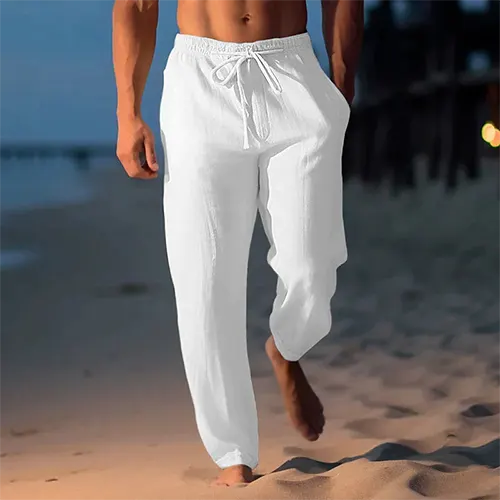 Pantalon Lin Antoine | Coupe Droite & Taille Mi-Haute 1