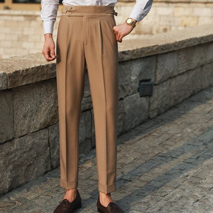 Pantalon à Pinces Hugo | Taille Haute & Pattes de Serrage 2