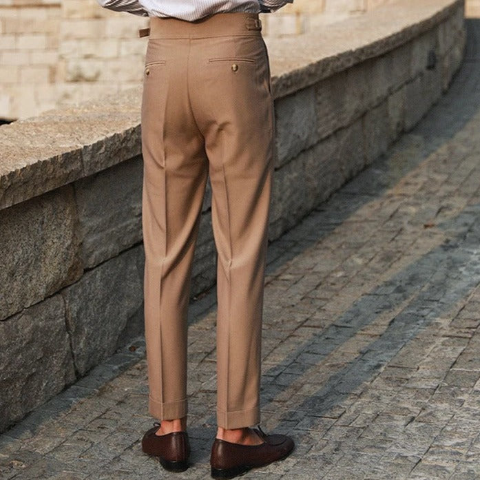 Pantalon à Pinces Hugo | Taille Haute & Pattes de Serrage 3