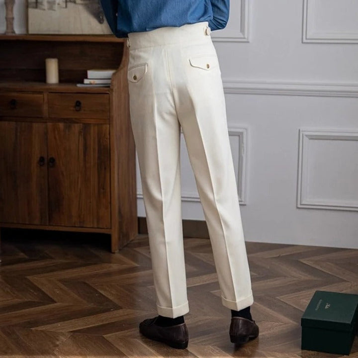 Pantalon à Pinces Hugo | Taille Haute & Pattes de Serrage, 100% Polyester 1