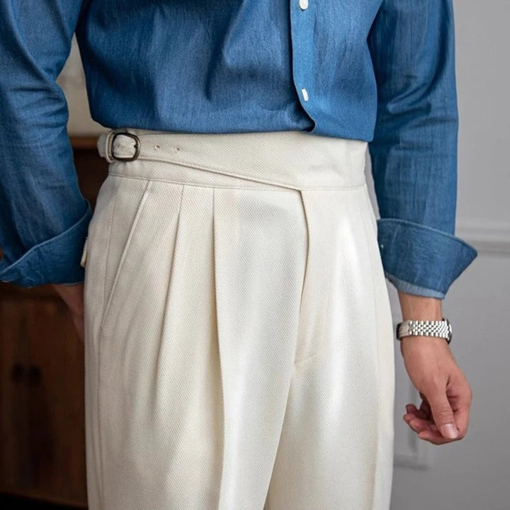 Pantalon à Pinces Hugo | Taille Haute & Pattes de Serrage, 100% Polyester 2