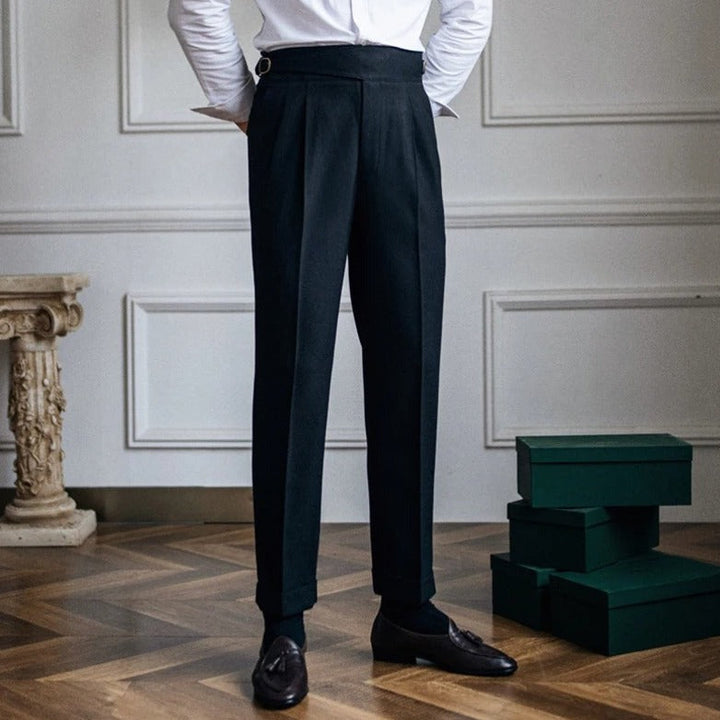 Pantalon à Pinces Hugo | Taille Haute & Pattes de Serrage, 100% Polyester 3