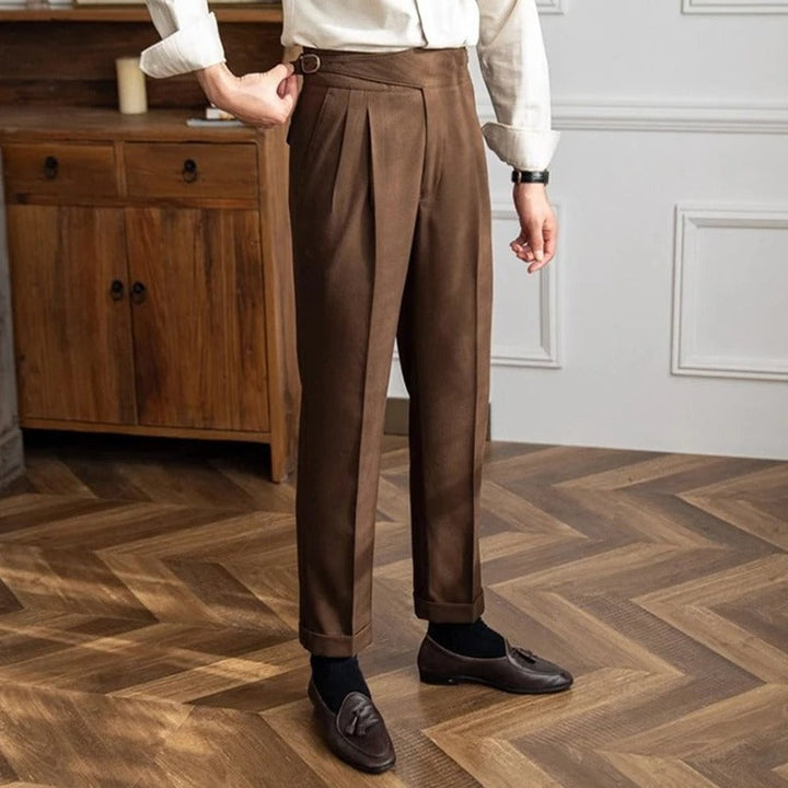 Pantalon à Pinces Hugo | Taille Haute & Pattes de Serrage, 100% Polyester 4