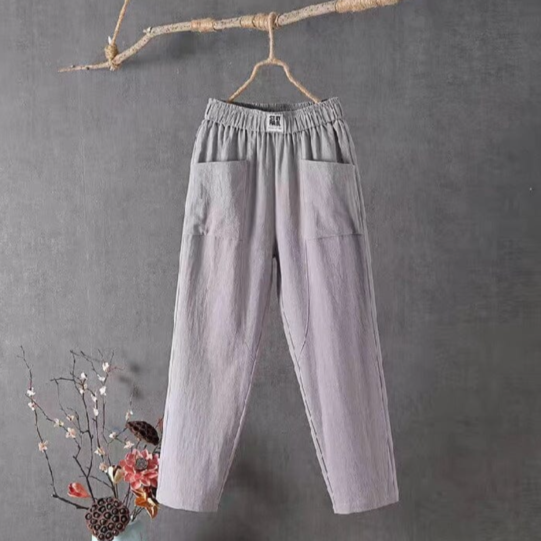 Pantalon décontracté Léa pour femmes | Taille élastique, poches pratiques 2