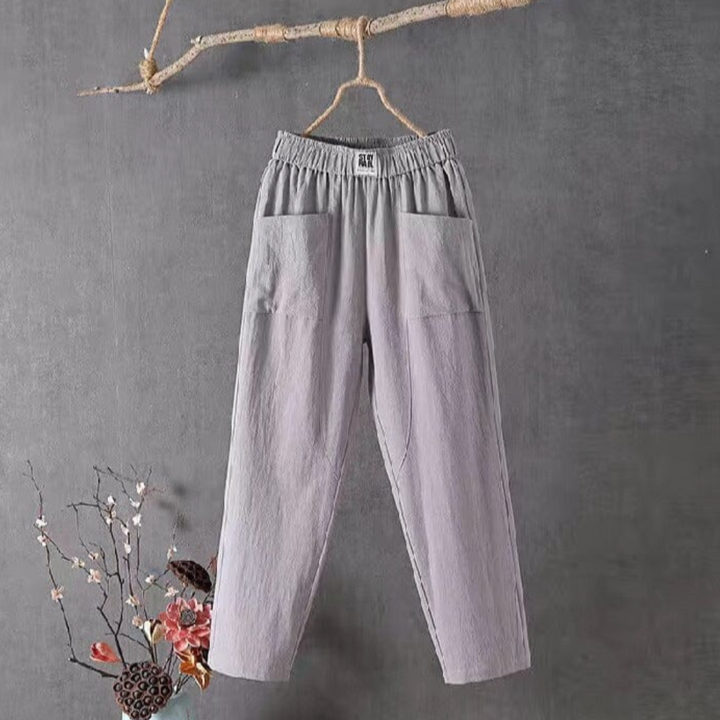 Pantalon décontracté Léa pour femmes | Taille élastique, poches pratiques 2