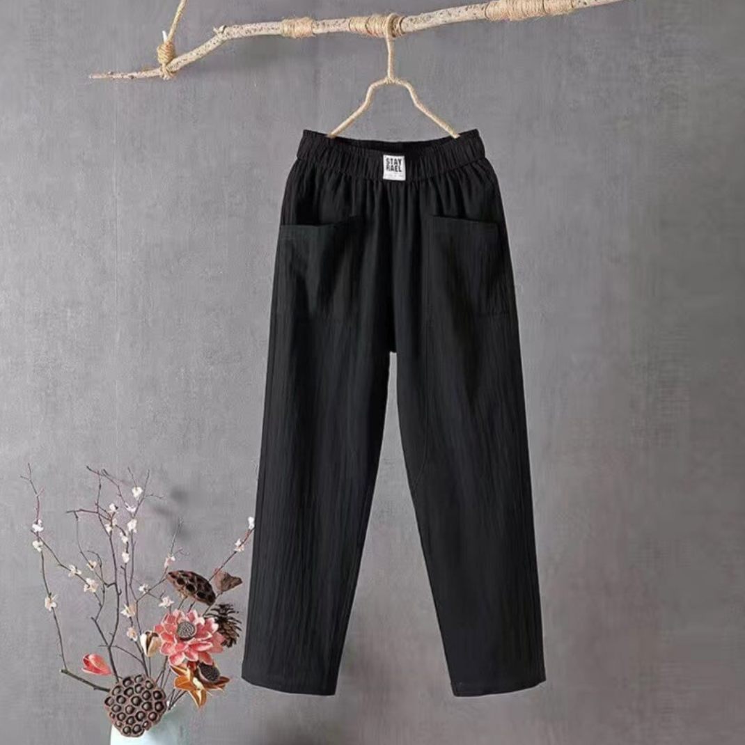 Pantalon décontracté Léa pour femmes | Taille élastique, poches pratiques 3