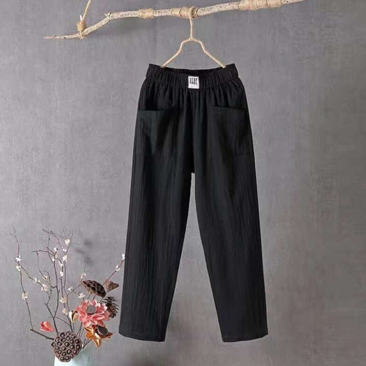 Pantalon décontracté Léa pour femmes | Taille élastique, poches pratiques 3