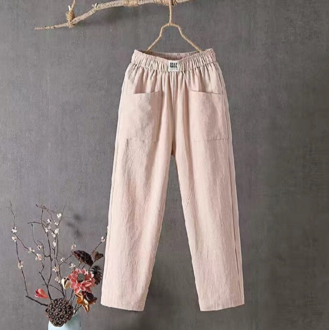 Pantalon décontracté Léa pour femmes | Taille élastique, poches pratiques 5