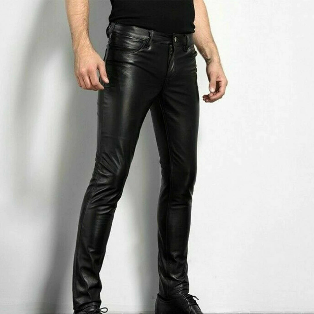 Pantalon en Cuir Giuseppe | Ajusté, Style Moderne et Élégant 0