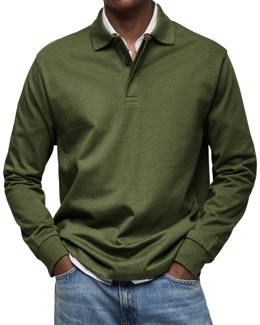 Polo Long Manches Laurent | Tissu Doux, Coupe Ajustée pour Homme 10