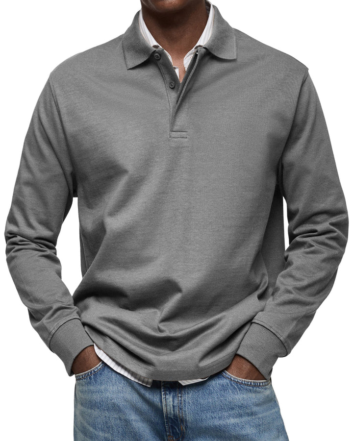 Polo Long Manches Laurent | Tissu Doux, Coupe Ajustée pour Homme 5