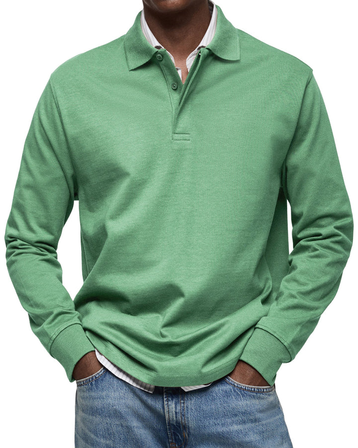 Polo Long Manches Laurent | Tissu Doux, Coupe Ajustée pour Homme 6