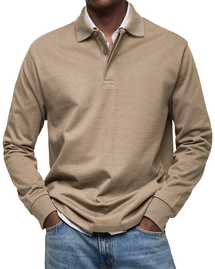 Polo Long Manches Laurent | Tissu Doux, Coupe Ajustée pour Homme 7