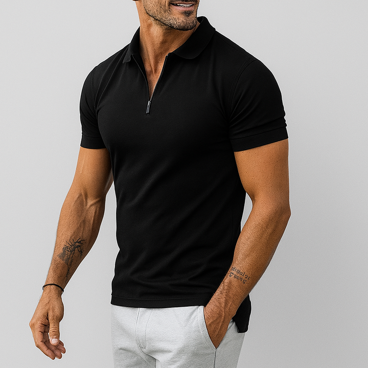 Polo Slim Mathis | Demi-zip en Maille Douce, Confort Optimal 1