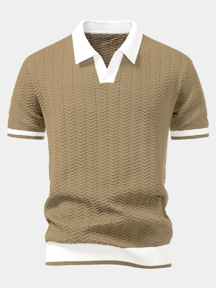 Polo Texan Homme | Maille Texturée & Col Ouvert 1