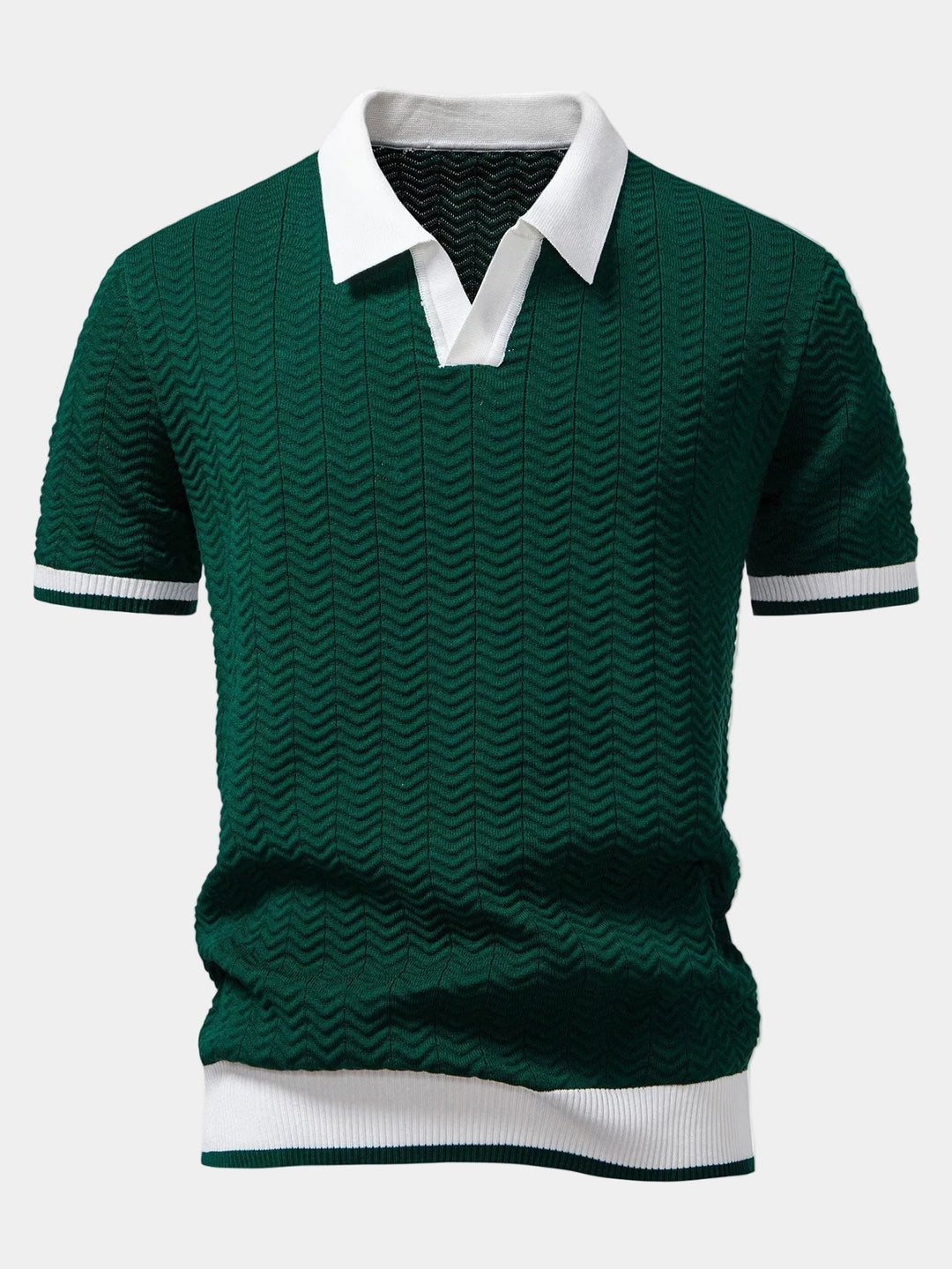 Polo Texan Homme | Maille Texturée & Col Ouvert 2