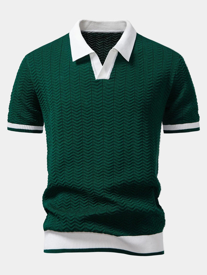 Polo Texan Homme | Maille Texturée & Col Ouvert 2