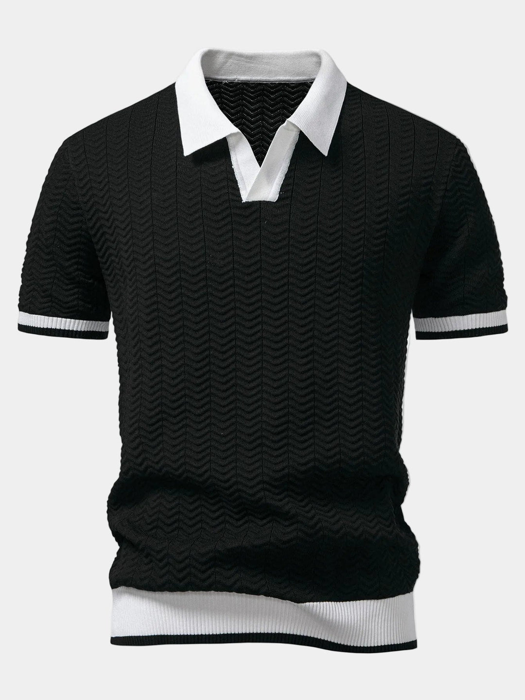 Polo Texan Homme | Maille Texturée & Col Ouvert 3