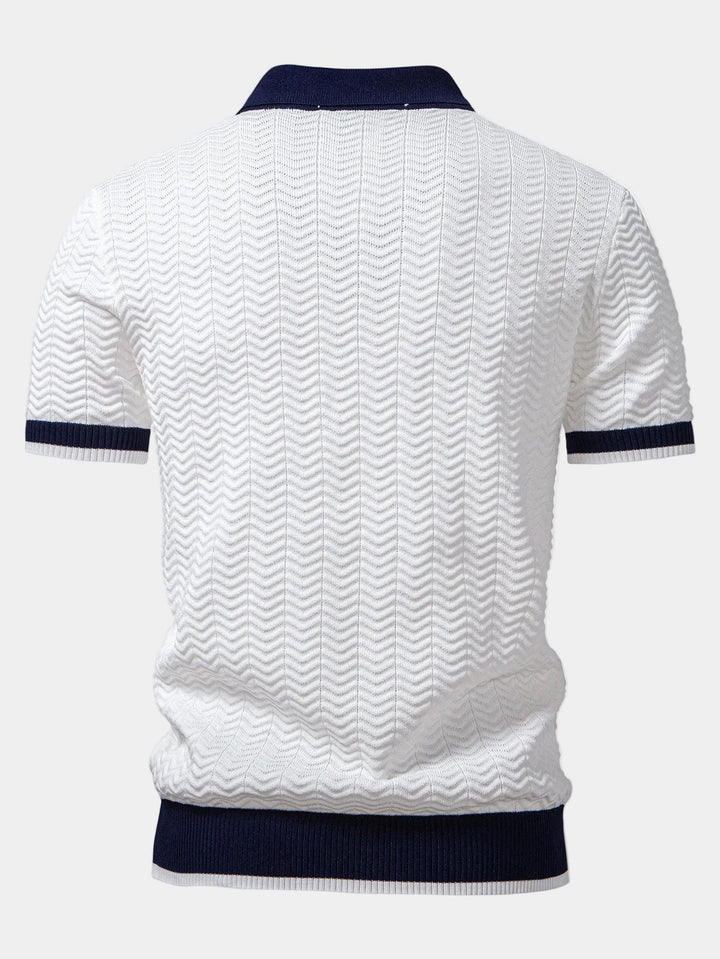Polo Texan Homme | Maille Texturée & Col Ouvert 4