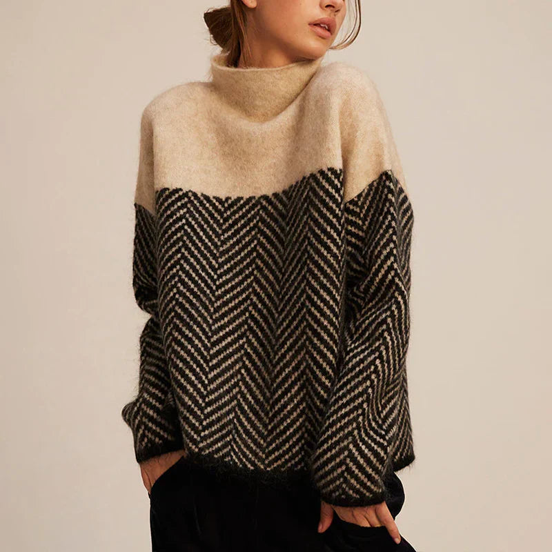 Pull Col Cheminée Lila | 100% Acrylique, Confortable pour Femme 0