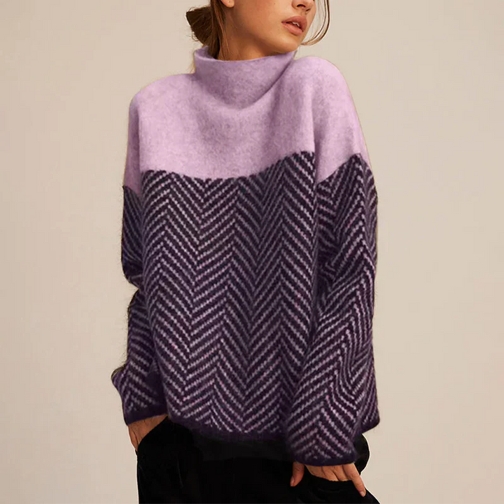 Pull Col Cheminée Lila | 100% Acrylique, Confortable pour Femme 1