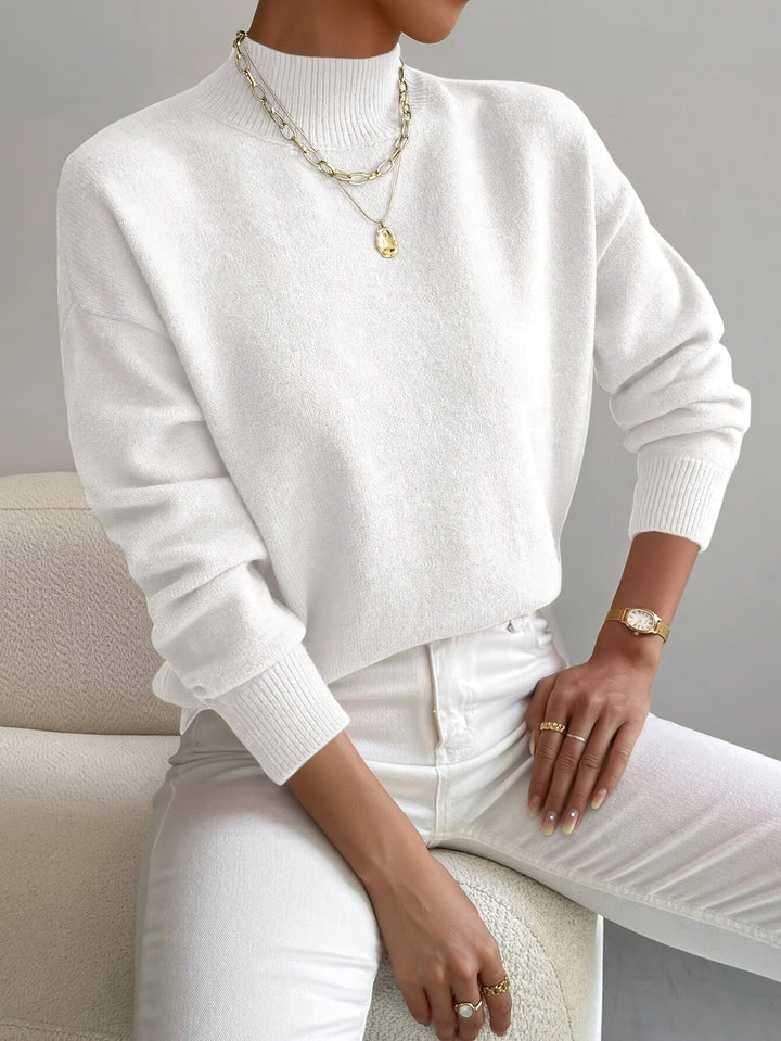 Pull Élise Femme | Maille Douce, Col Rond Montant 1